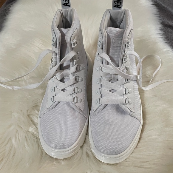 Dr. Martens Women's White Combat Boots - Picture 2 of 10